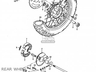 REAR WHEEL - JR50 1992 (N) USA (E03)