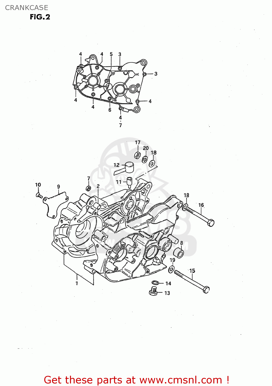 CRANKCASE JR50 1994 (R) USA (E03)