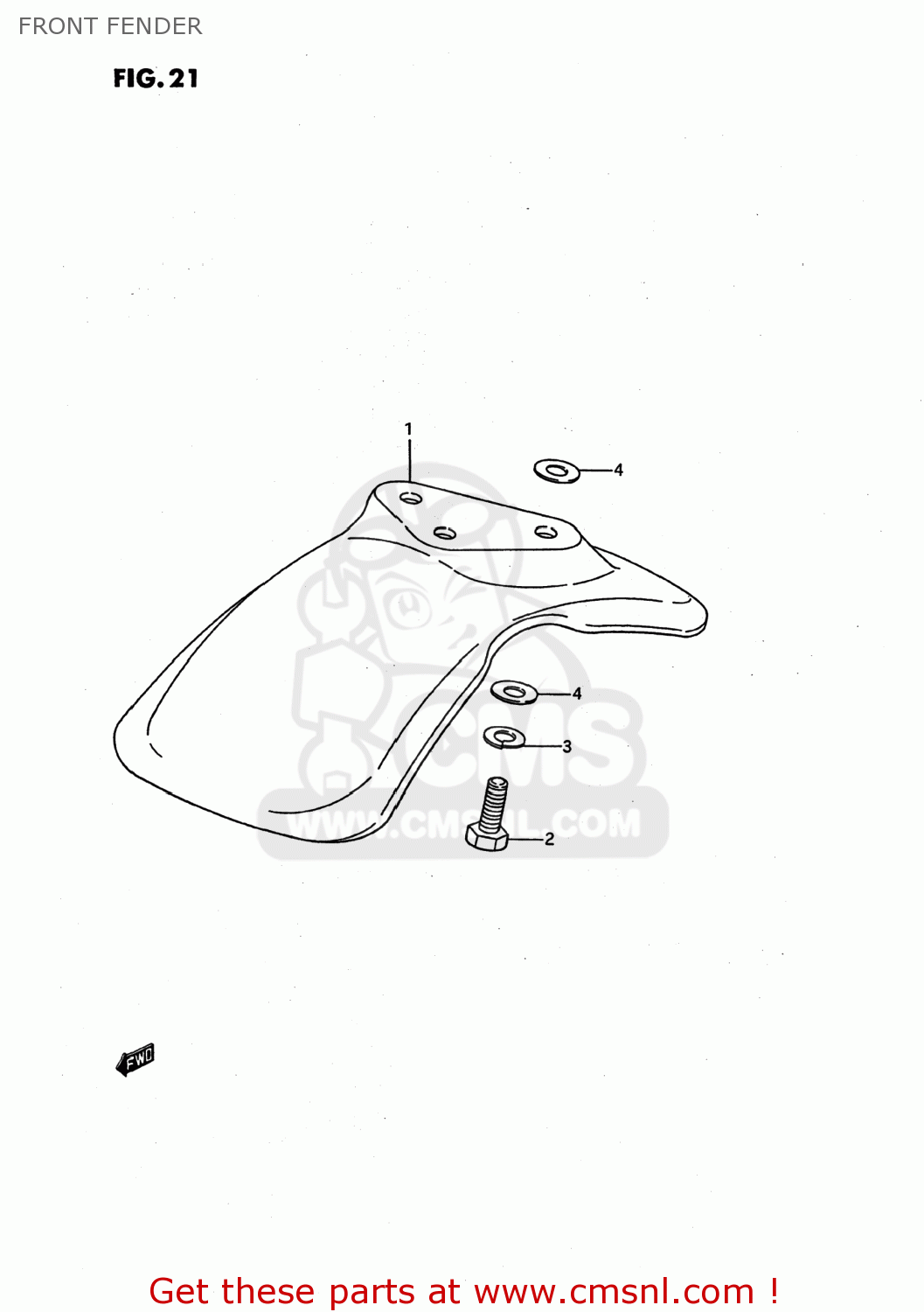 FRONT FENDER JR50 1994 (R) USA (E03)