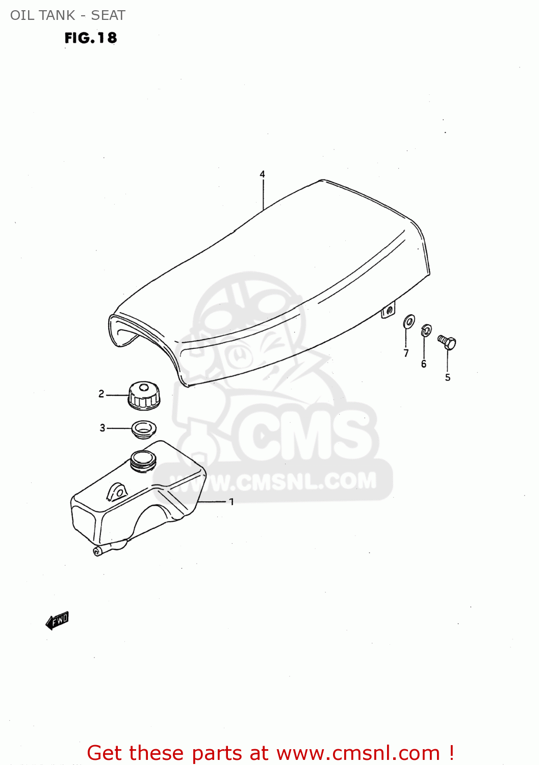 OIL TANK - SEAT JR50 1994 (R) USA (E03)