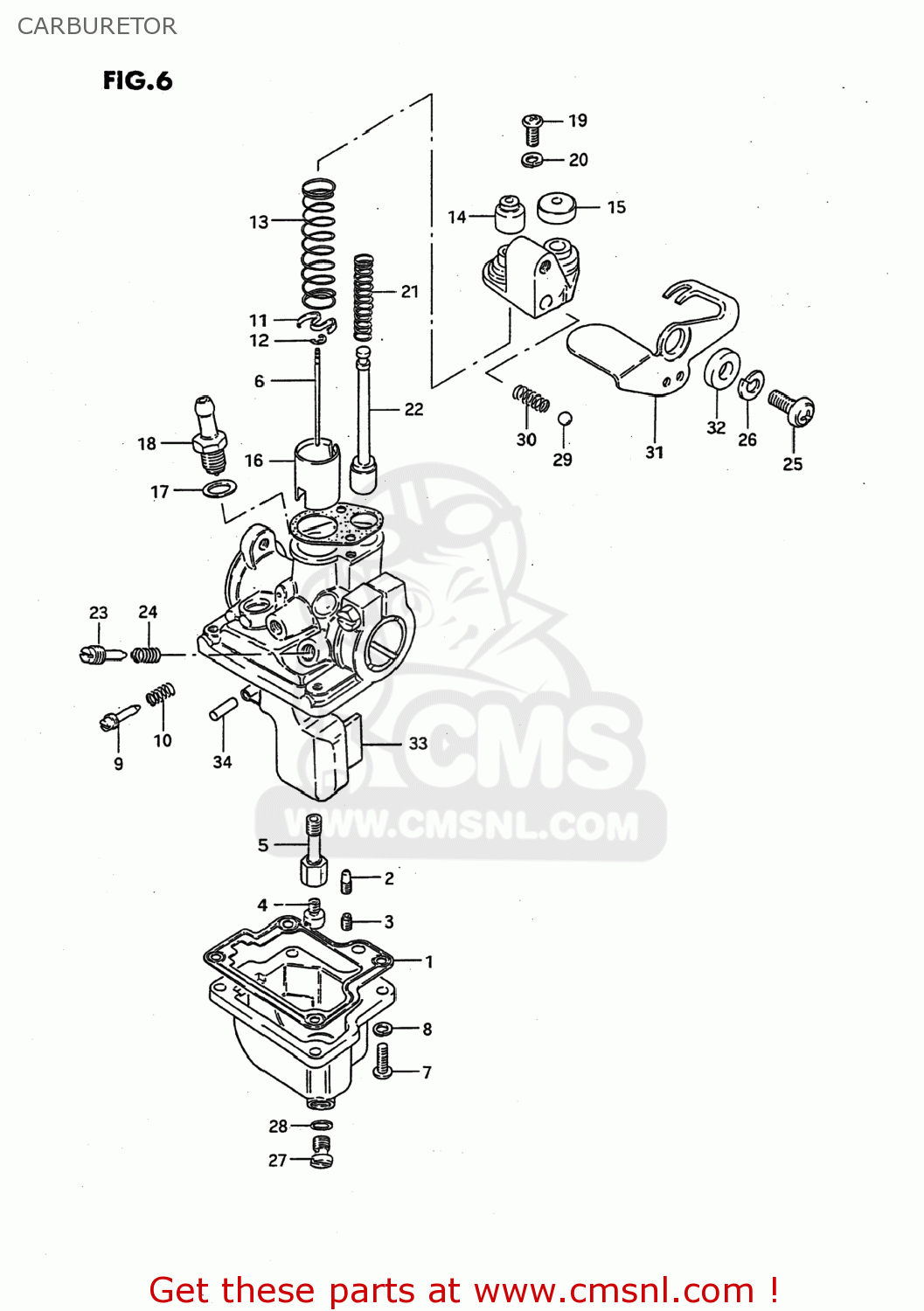 CARBURETOR JR50 1995 (S) USA (E03)