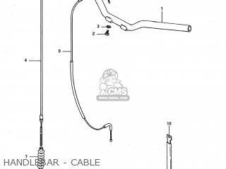 HANDLEBAR - CABLE - JR50 1995 (S) USA (E03)