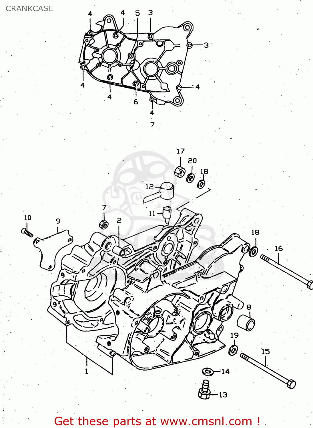 CRANKCASE JR50 1996 (T) USA CANADA (E03 E28)