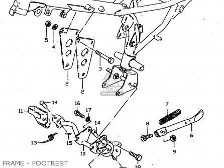 FRAME - FOOTREST - JR50 1996 (T) USA CANADA (E03 E28)
