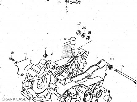 CRANKCASE - JR50 1996 (T) USA CANADA (E03 E28)