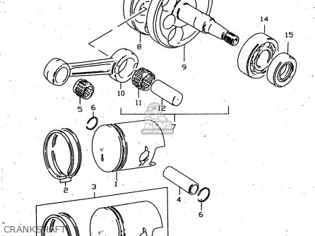 CRANKSHAFT - JR50 1996 (T) USA CANADA (E03 E28)
