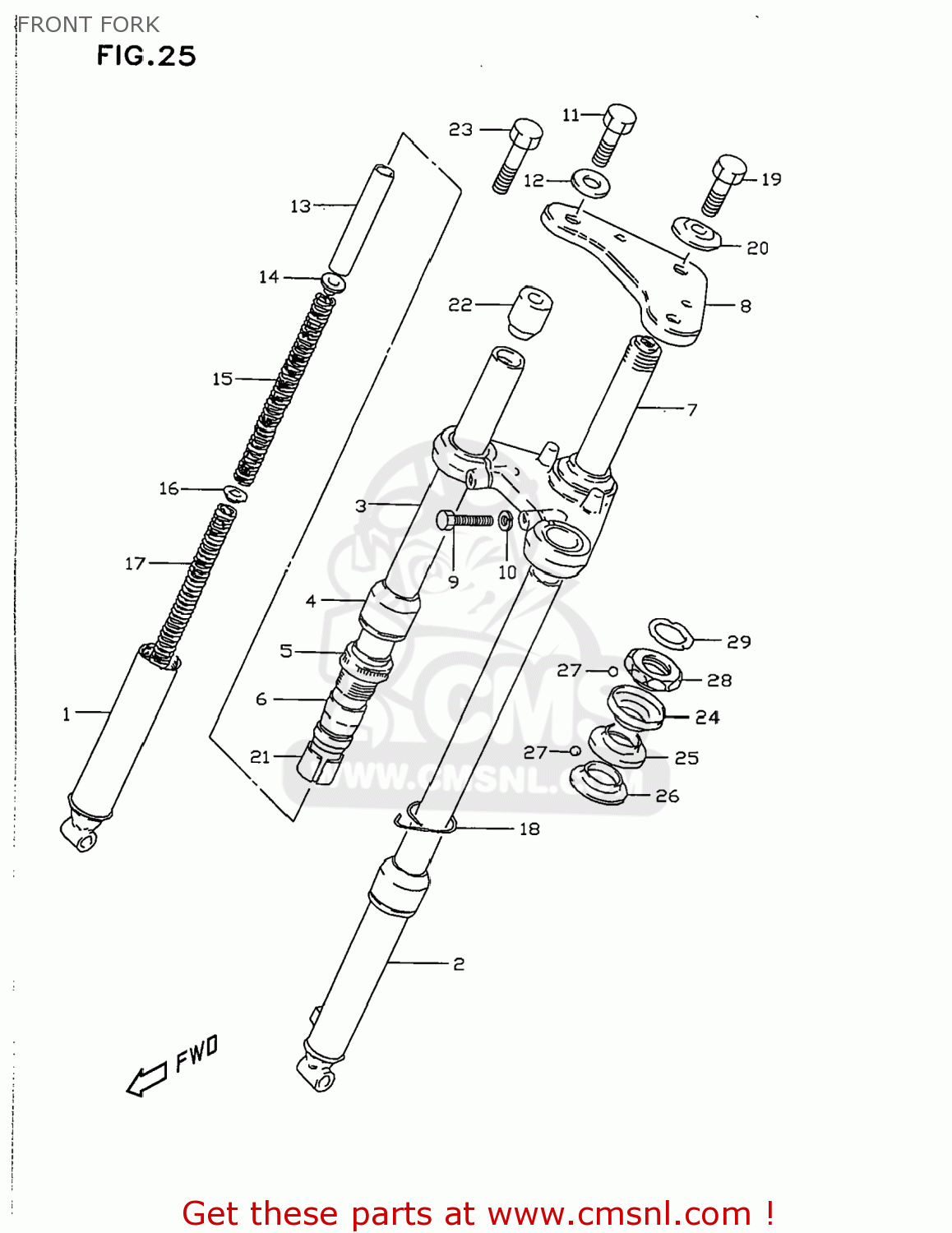FRONT FORK JR50 1996 (T) USA (E03)