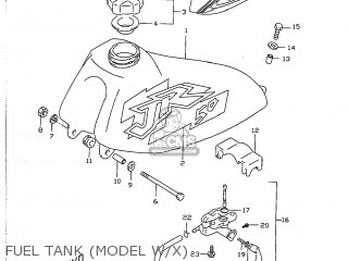 FUEL TANK (MODEL W/X) - JR50 1996 (T) USA (E03)