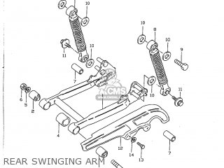 REAR SWINGING ARM - JR50 1996 (T) USA (E03)