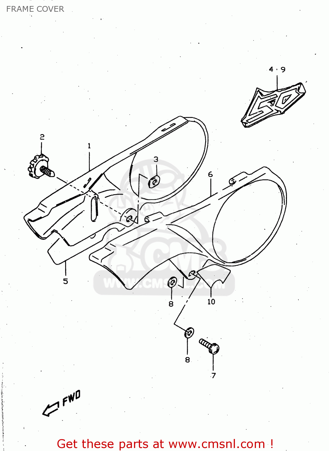 FRAME COVER JR50 1997 (V) USA CANADA (E03 E28)