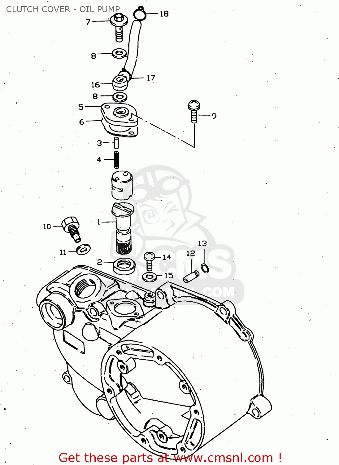 CLUTCH COVER - OIL PUMP JR50 1997 (V) USA CANADA (E03 E28)