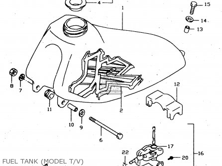 FUEL TANK (MODEL T/V) - JR50 1997 (V) USA CANADA (E03 E28)