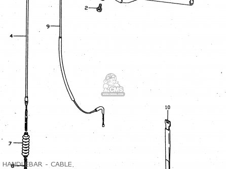 HANDLEBAR - CABLE - JR50 1997 (V) USA CANADA (E03 E28)