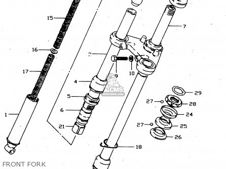 FRONT FORK - JR50 1997 (V) USA CANADA (E03 E28)