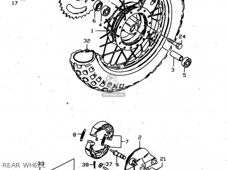 REAR WHEEL - JR50 1997 (V) USA CANADA (E03 E28)
