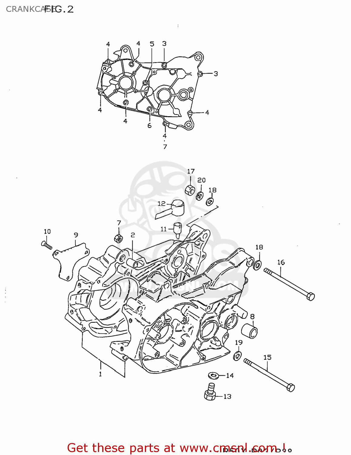 CRANKCASE JR50 1997 (V) USA (E03)