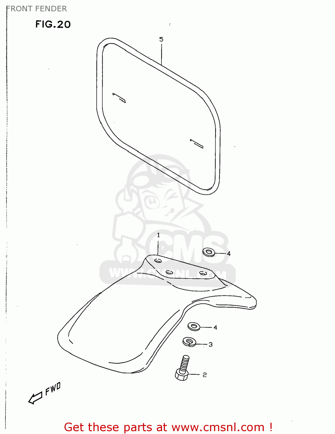 FRONT FENDER JR50 1997 (V) USA (E03)