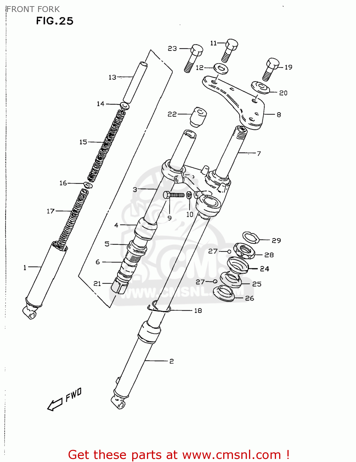 FRONT FORK JR50 1997 (V) USA (E03)
