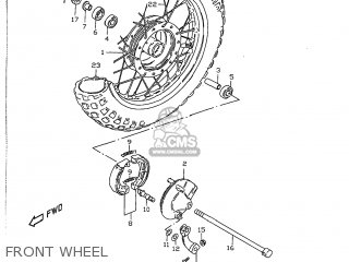 FRONT WHEEL - JR50 1997 (V) USA (E03)