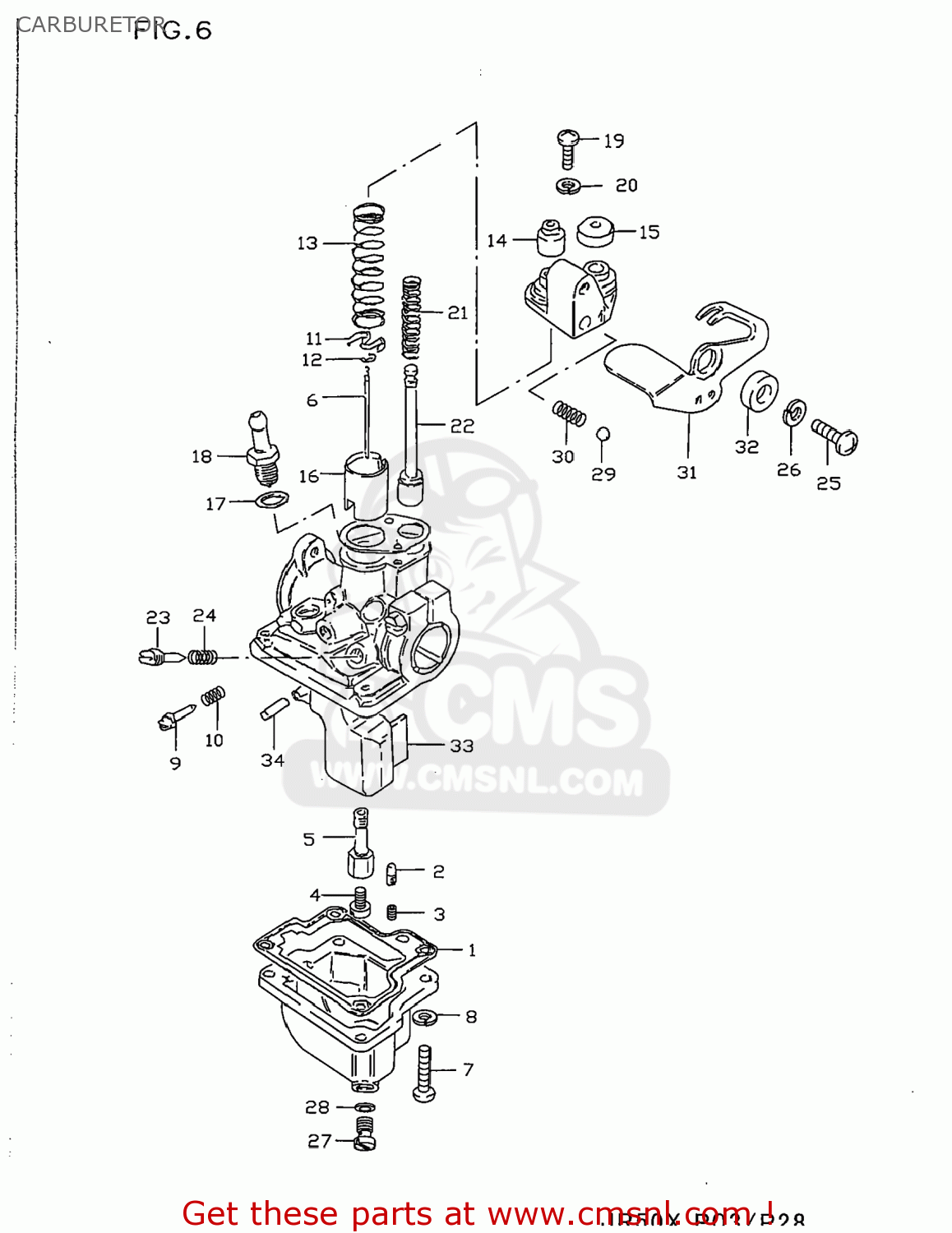 CARBURETOR JR50 1998 (W) USA (E03)