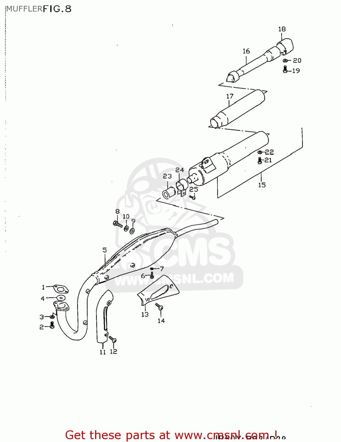 MUFFLER JR50 1998 (W) USA (E03)