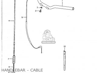HANDLEBAR - CABLE - JR50 1998 (W) USA (E03)