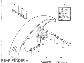 REAR FENDER - JR50 1998 (W) USA (E03)