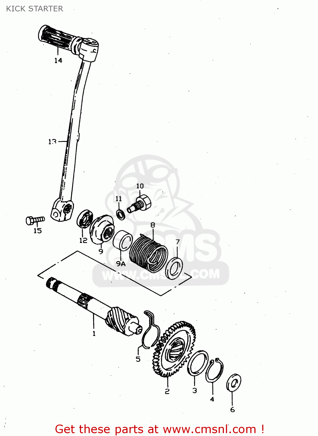 KICK STARTER JR50 1999 (X) USA CANADA (E03 E28)