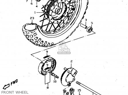 FRONT WHEEL - JR50 1999 (X) USA CANADA (E03 E28)