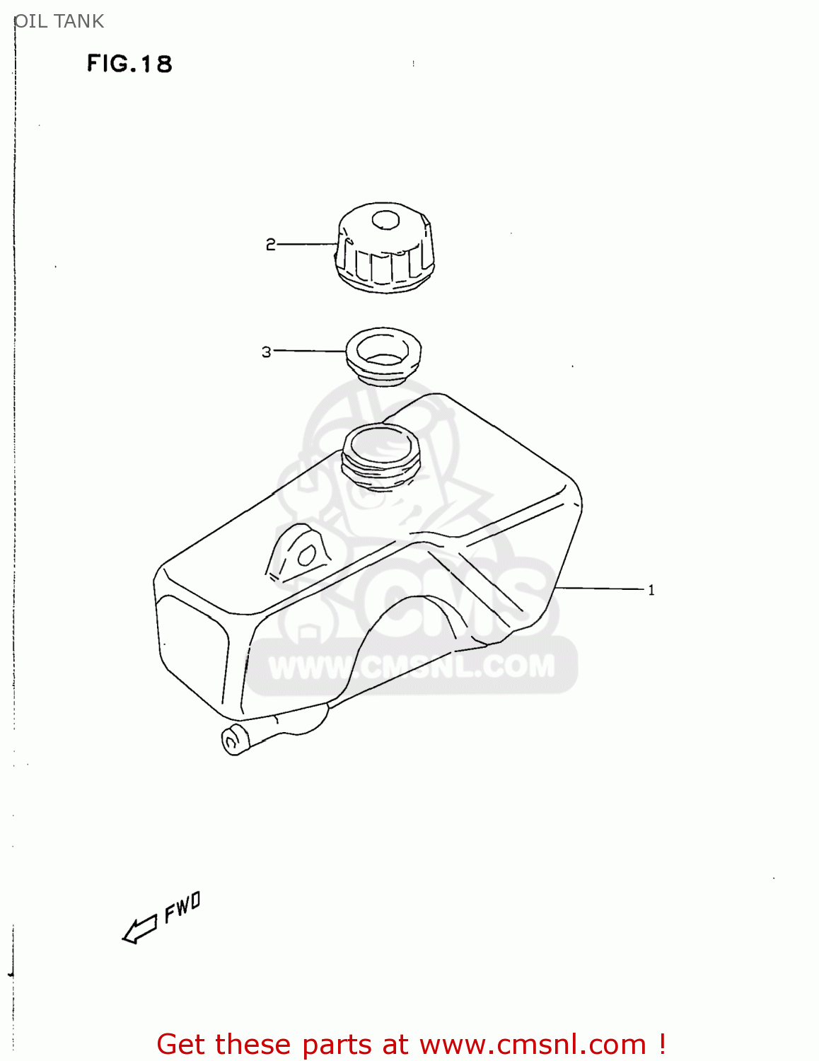 Suzuki JR50 1999 (X) USA (E03) OIL TANK buy original OIL TANK spares