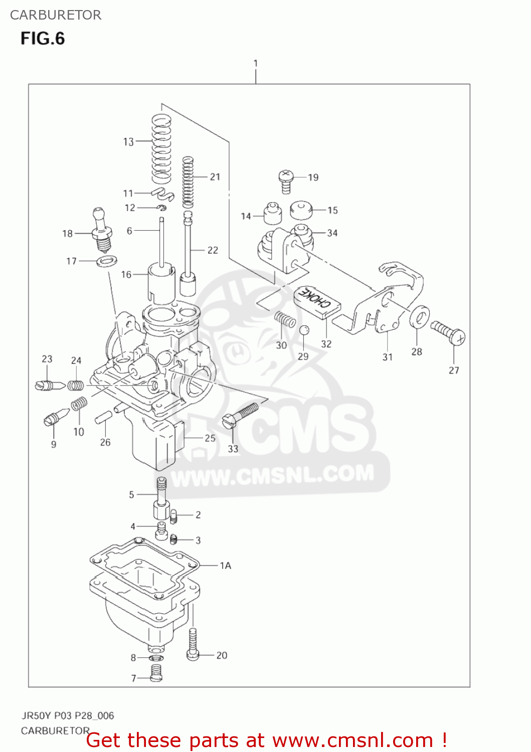 CARBURETOR JR50 2000 (Y) USA (E03)