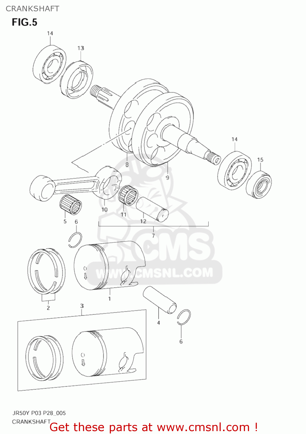 CRANKSHAFT JR50 2000 (Y) USA (E03)
