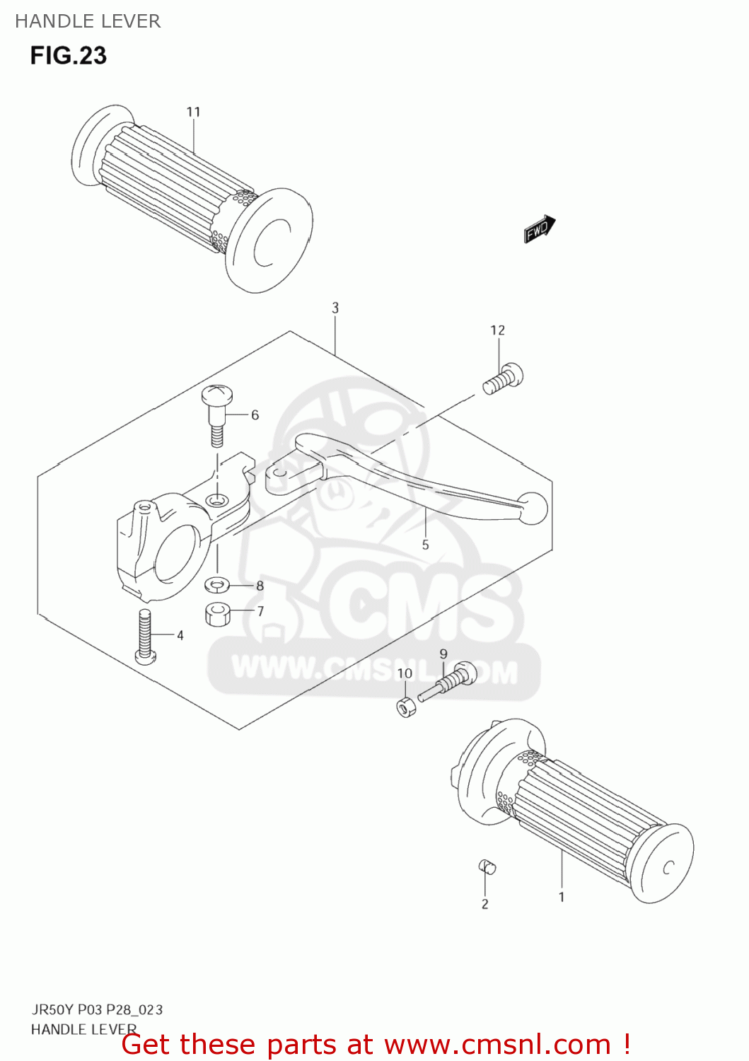 HANDLE LEVER JR50 2000 (Y) USA (E03)