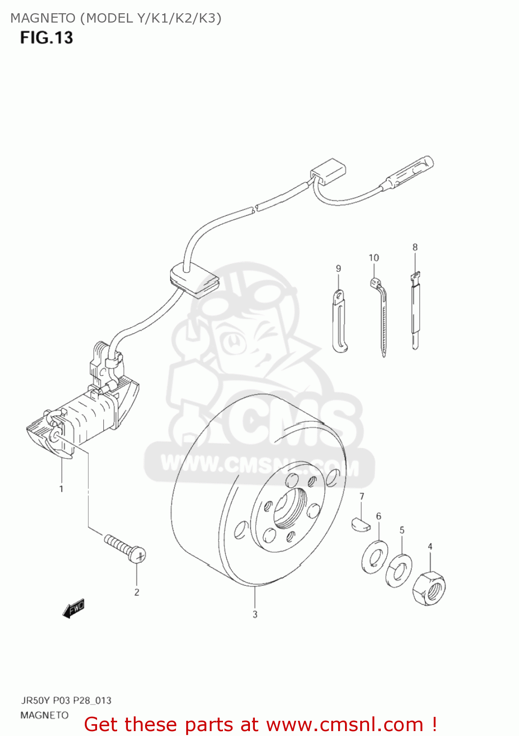 MAGNETO (MODEL Y/K1/K2/K3) JR50 2001 (K1) USA (E03)