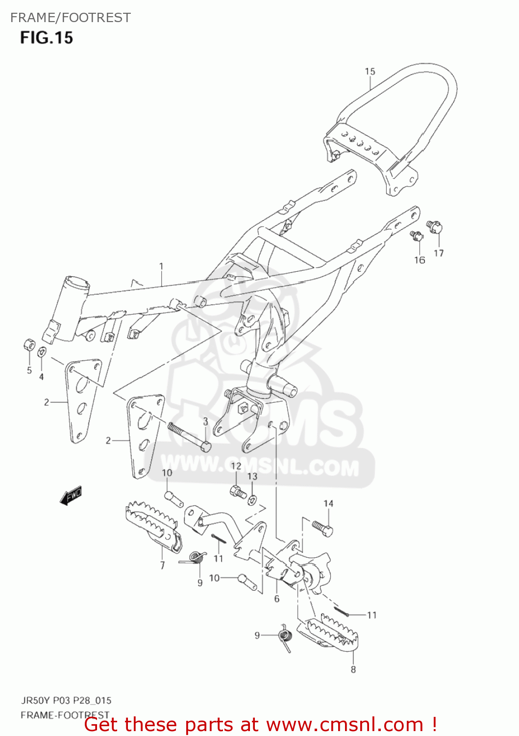 FRAME/FOOTREST JR50 2002 (K2) USA (E03)