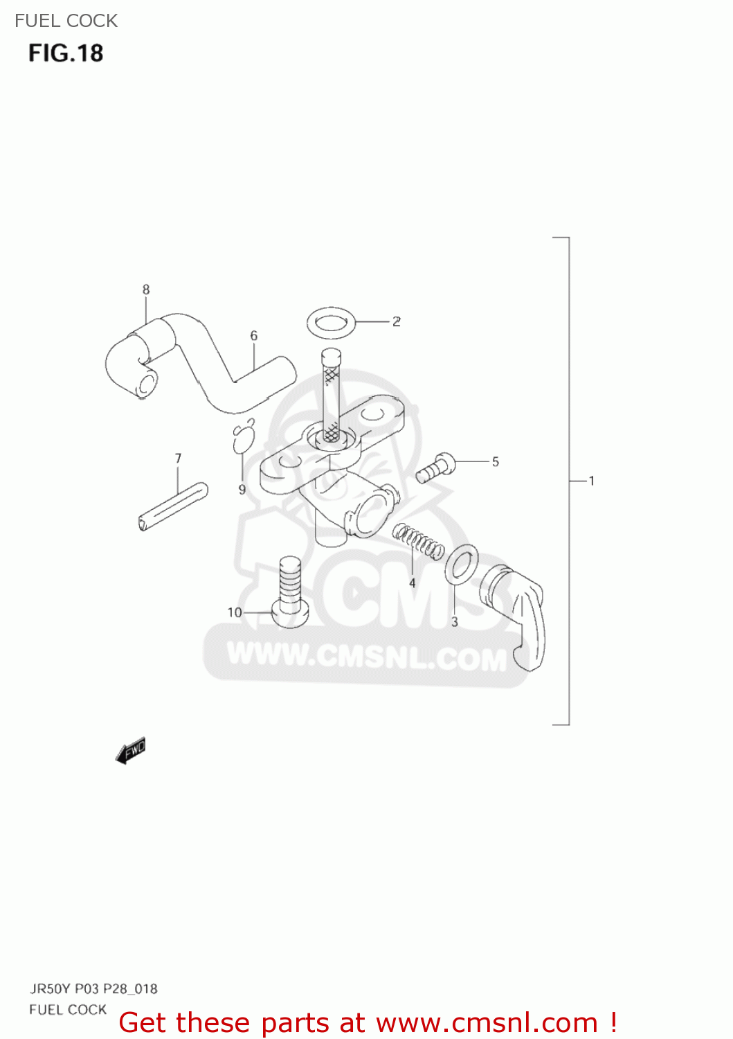FUEL COCK JR50 2002 (K2) USA (E03)