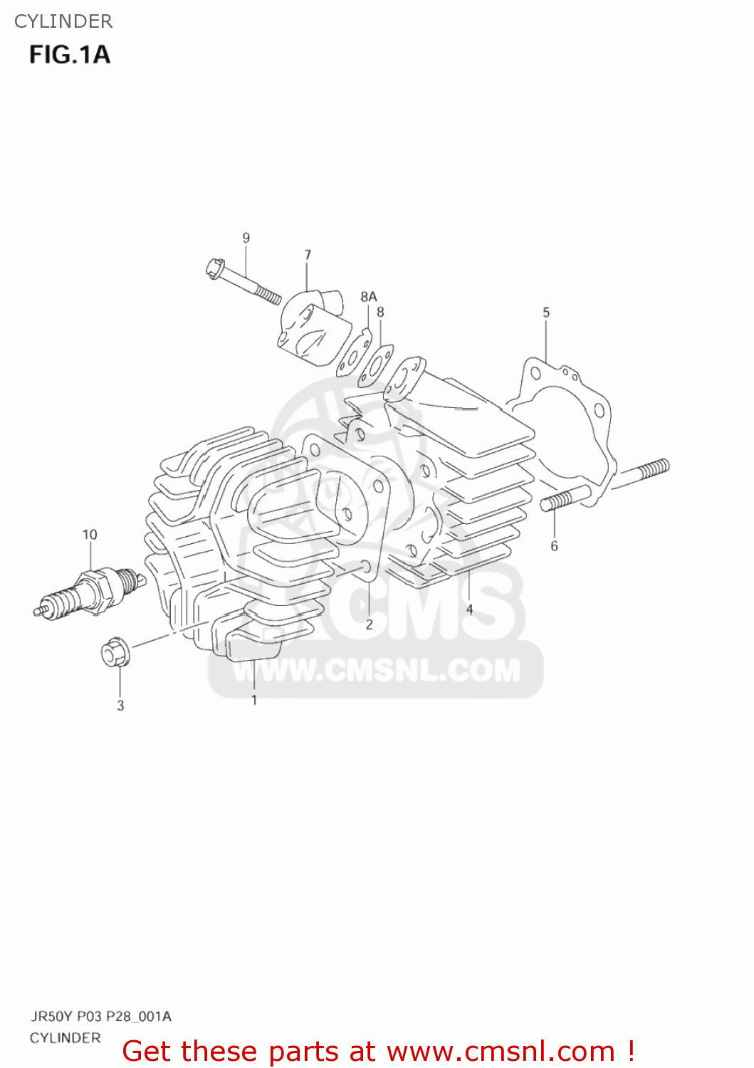 CYLINDER JR50 2003 (K3) USA (E03)