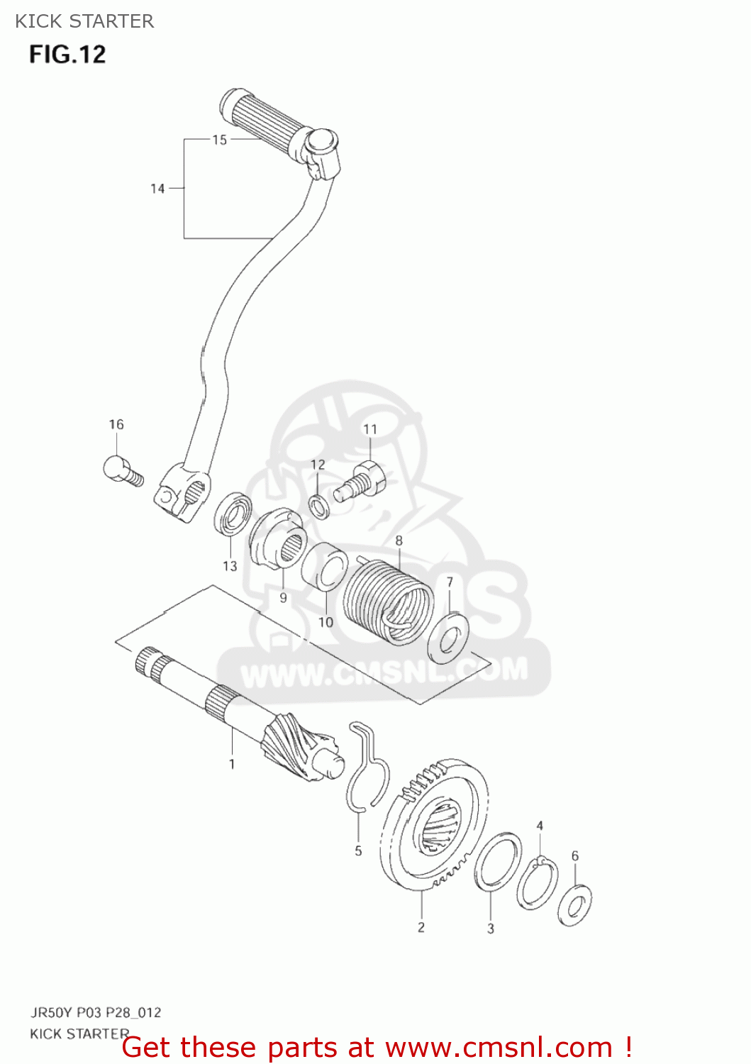 KICK STARTER JR50 2003 (K3) USA (E03)