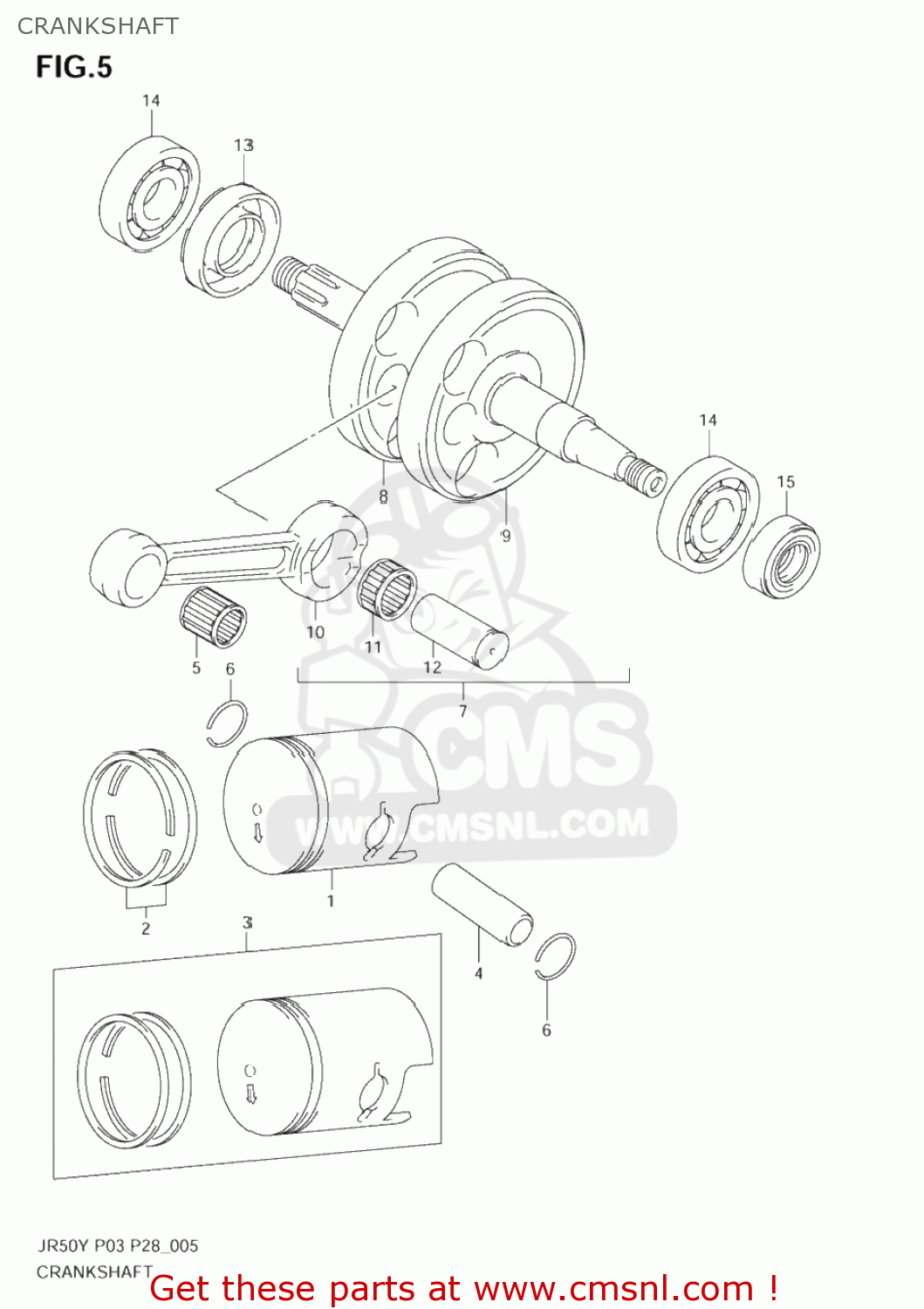 CRANKSHAFT JR50 2004 (K4) USA (E03)