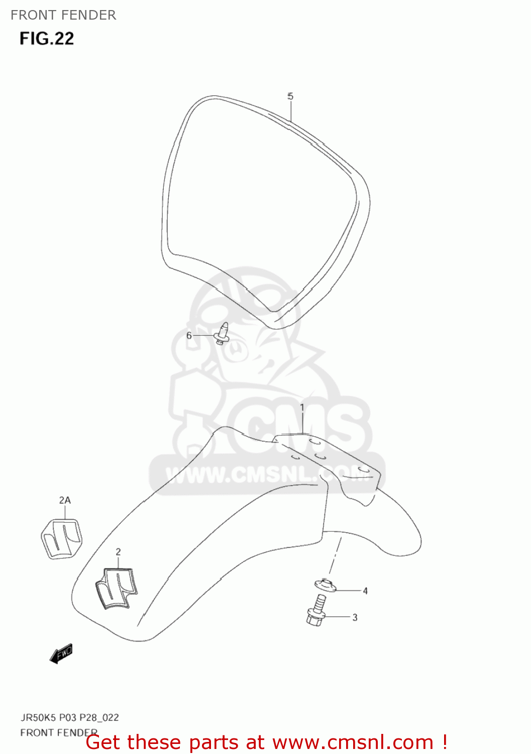 FRONT FENDER JR50 2005 (K5) USA (E03)
