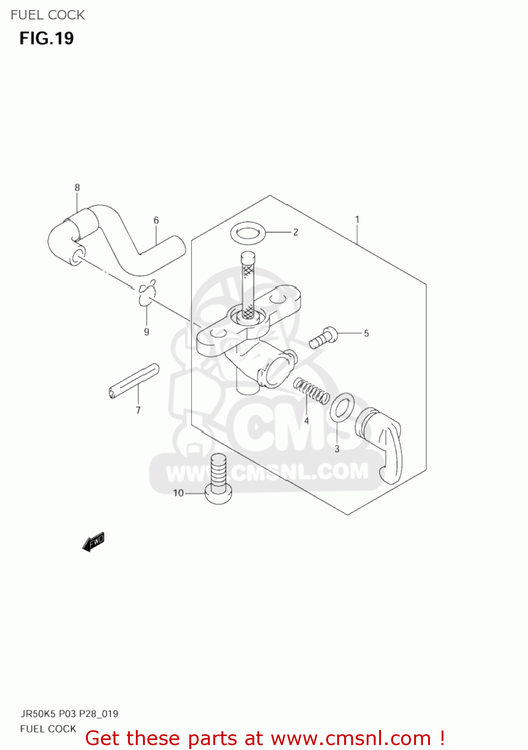FUEL COCK JR50 2005 (K5) USA (E03)