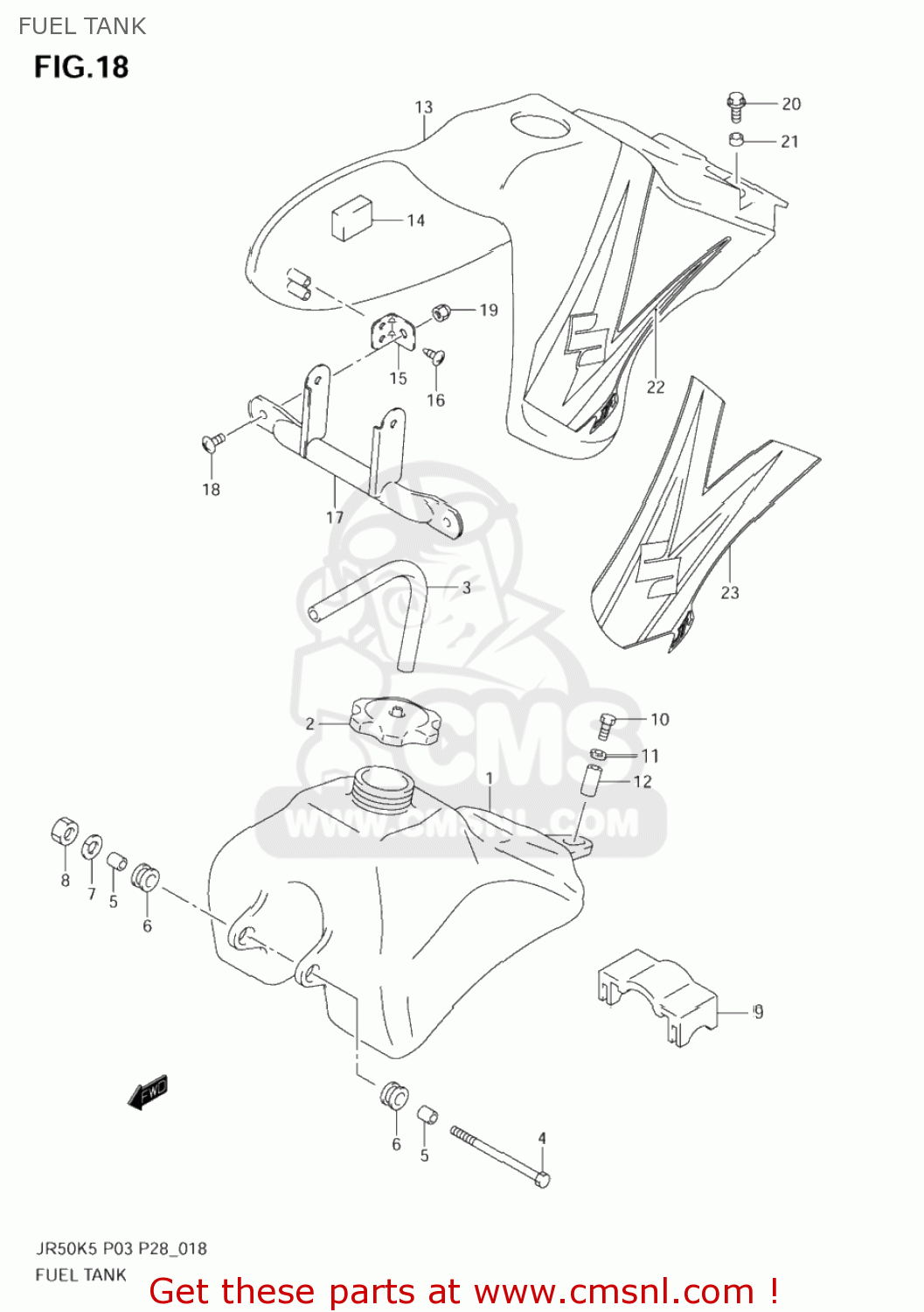 FUEL TANK JR50 2006 (K6) USA (E03)