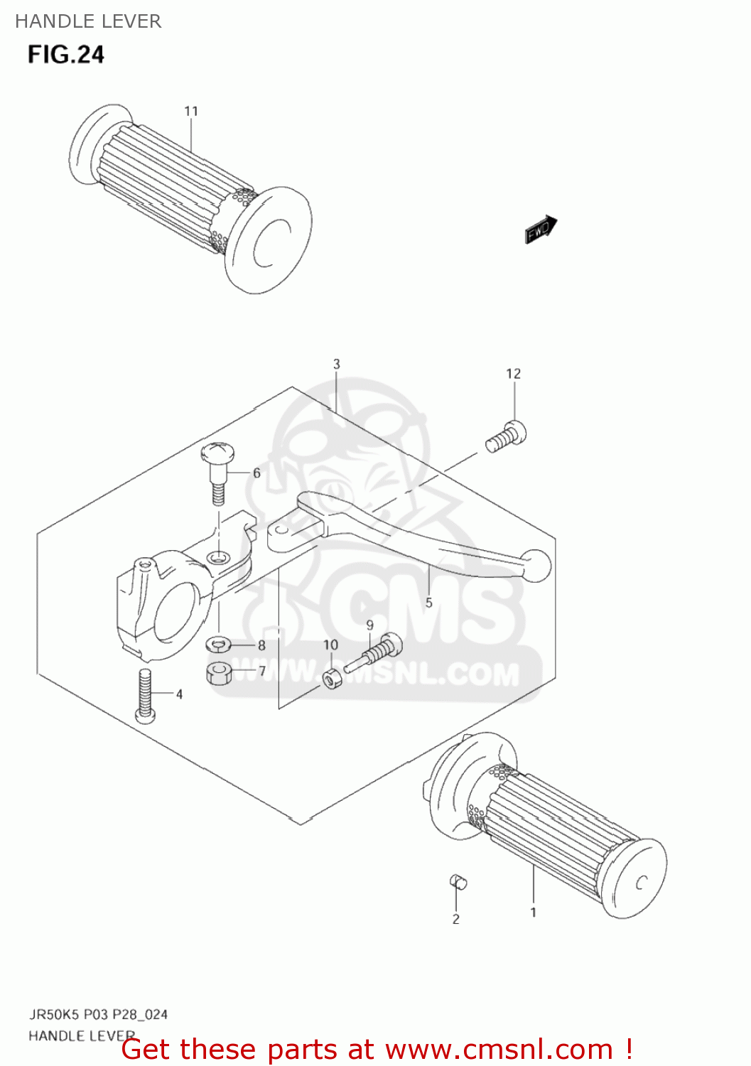 HANDLE LEVER JR50 2006 (K6) USA (E03)