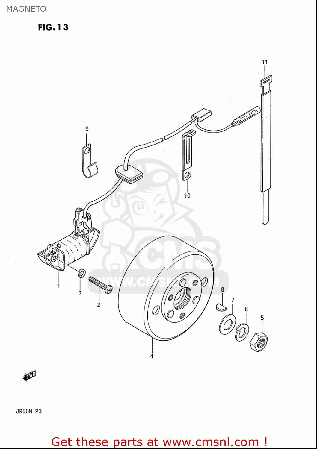 Suzuki Jr50 85 86 87 90 91 F G H J K L M Usa E03 Magneto Buy Original Magneto Spares Online