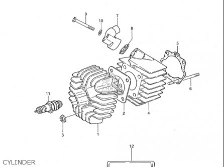 CYLINDER - JR50 85 86 87 88 89 90 91 (F) (G) (H) (J) (K) (L) (M) USA (E03)