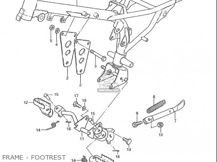 FRAME - FOOTREST - JR50 85 86 87 88 89 90 91 (F) (G) (H) (J) (K) (L) (M) USA (E03)