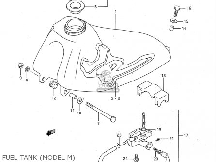 FUEL TANK (MODEL M) - JR50 85 86 87 88 89 90 91 (F) (G) (H) (J) (K) (L) (M) USA (E03)