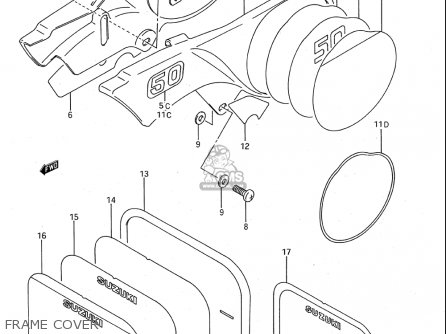 FRAME COVER - JR50 85 86 87 88 89 90 91 (F) (G) (H) (J) (K) (L) (M) USA (E03)