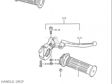 HANDLE GRIP - JR50 85 86 87 88 89 90 91 (F) (G) (H) (J) (K) (L) (M) USA (E03)