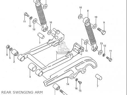 REAR SWINGING ARM - JR50 85 86 87 88 89 90 91 (F) (G) (H) (J) (K) (L) (M) USA (E03)